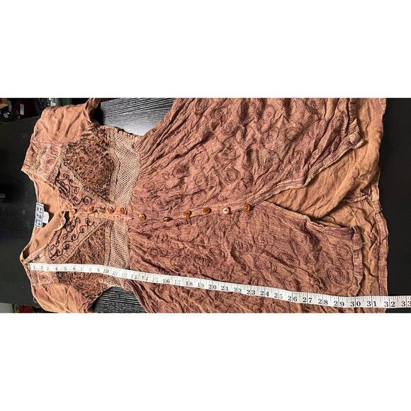 Distressed boho/bollywood style mini dress - Picture 5 of 12